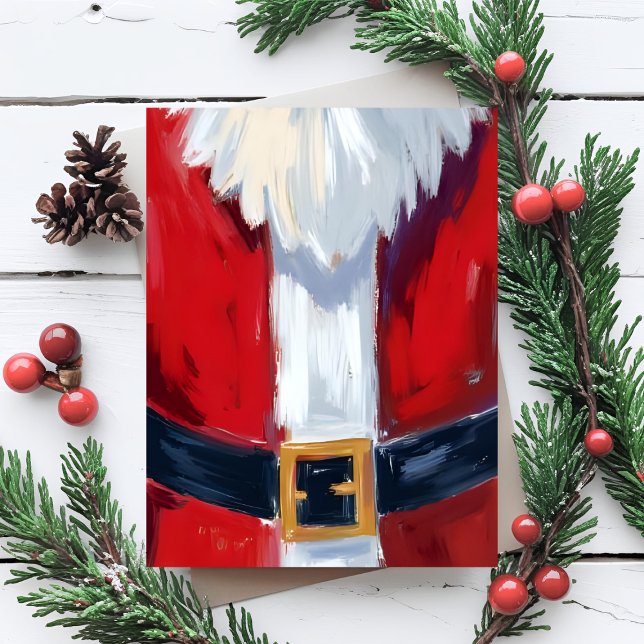 Red Santa Suit Christmas Holiday Card (Creator Uploaded)