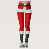 Mrs Santa Claus Christmas Leggings Funny Zazzle