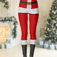 Mrs claus leggings hotsell