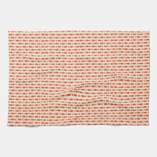 Red Sardines Fish Summer Kitchen Towel