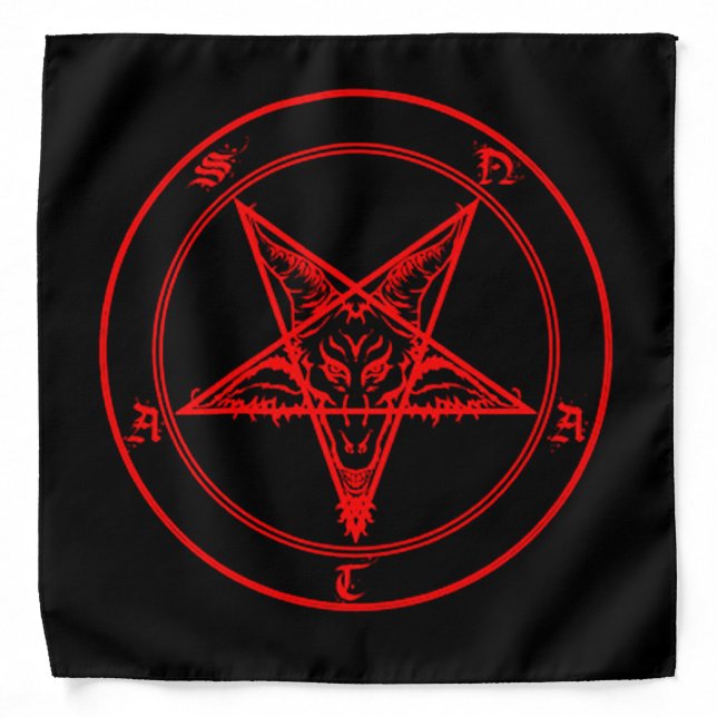 Red Satan Altar Cloth Bandana (Front)