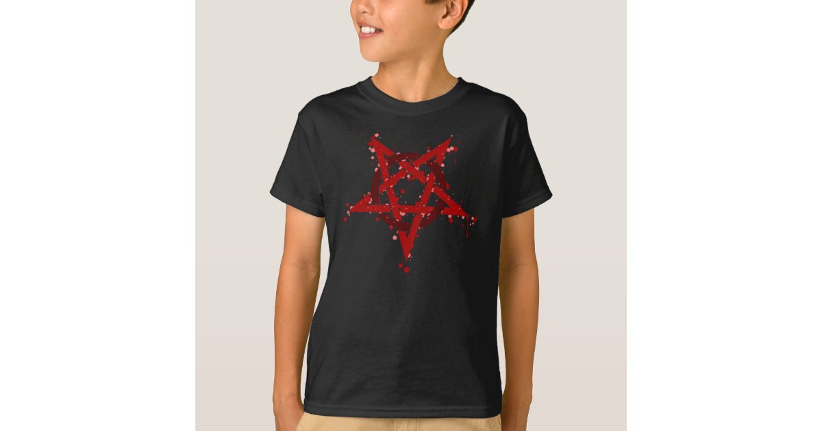 satan pentagram t shirt