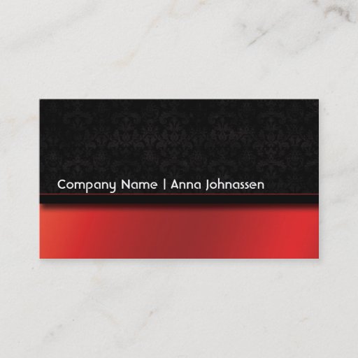 Customizable Red Satin • Elegant Business Card