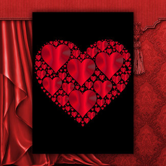 Red Satin Hearts, Black Valentine