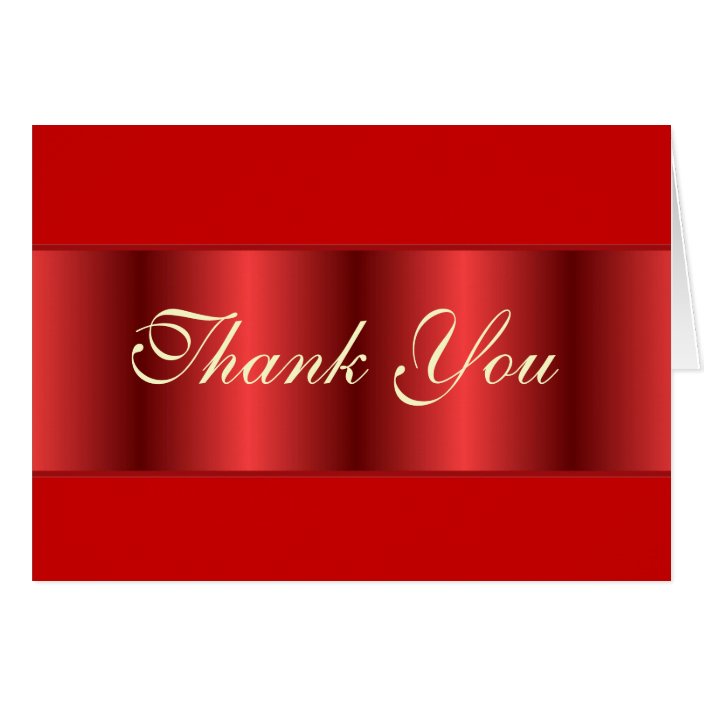 Red Satin ribbon thank you | Zazzle.com