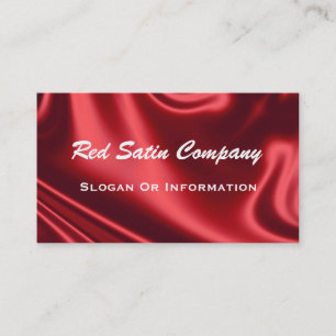 Red Satin & White Lace On Back Business Cards