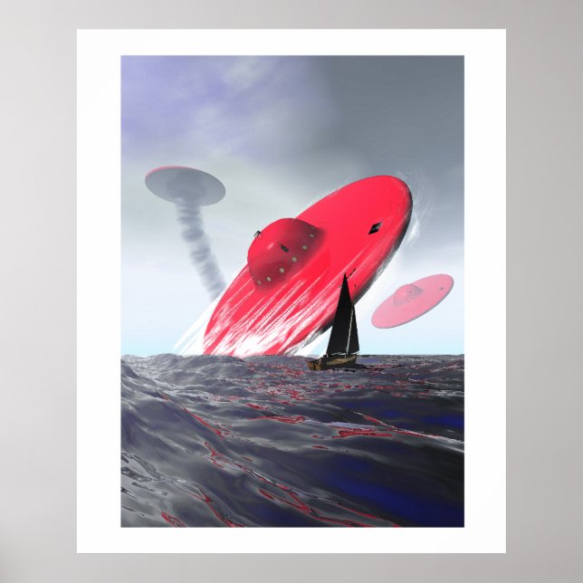 Red Saucer Attack Poster (Front)