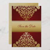 red save the date announcement (Front/Back)