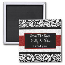 red Save the date magnet