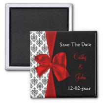 red Save the date magnet
