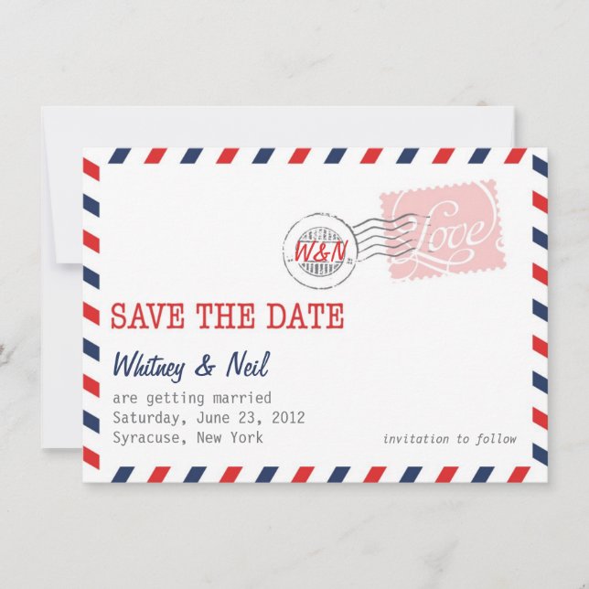 Red Save the Date Postal Service Collection (Front)