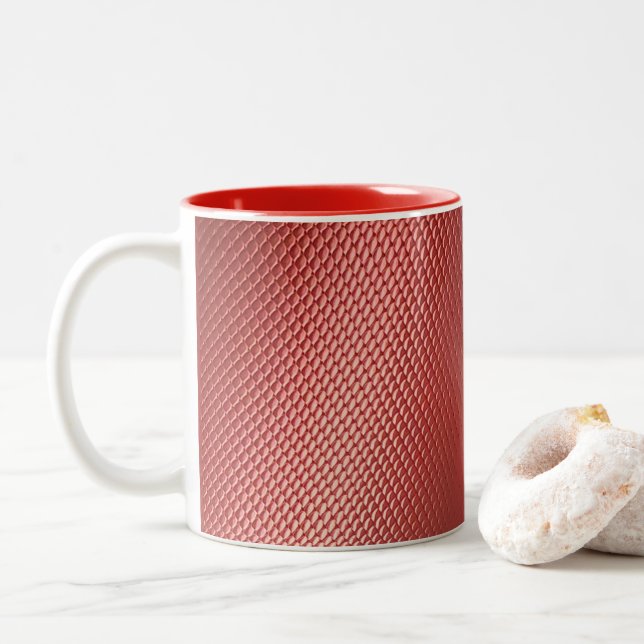 "Red Scales" mug (With Donut)