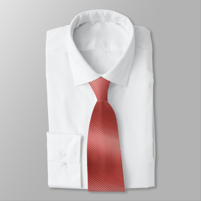 Red Scales necktie (Tied)