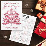 Red Scandinavian Folk Art Christmas Tree Calendar Holiday Card<br><div class="desc">Do you love the traditional Scandinavian Folk Art style Christmas vibe? It’s a whimsical, charming style that just looks so cozy! This little Christmas Tree is sure to add just the right touch to your holiday. Embrace the timeless charm of the holiday season with a delightful fusion of tradition and...</div>