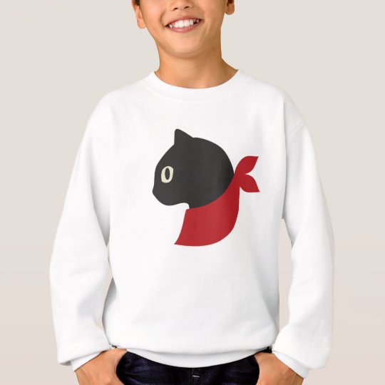 Red Scarf Cat Sweatshirt