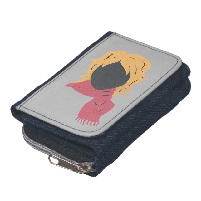 Red Scarf Woman Wallet (Bottom)