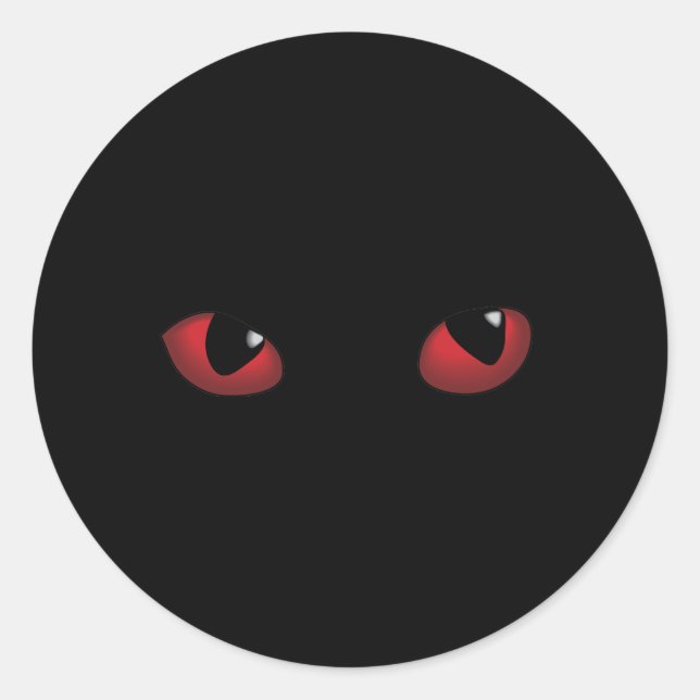 Red Scary Eyes Stickers (Front)
