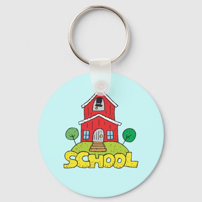 Red School House Keychain (Front)