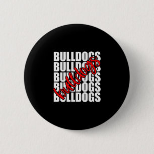 Red School Sports Fan Team Spirit  Button