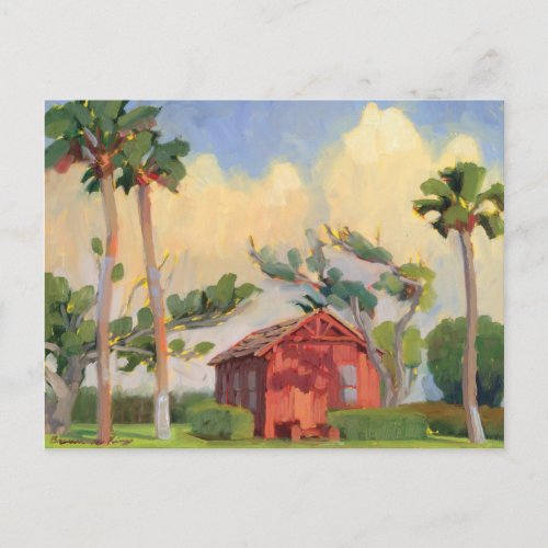 Red Schoolhouse postcard