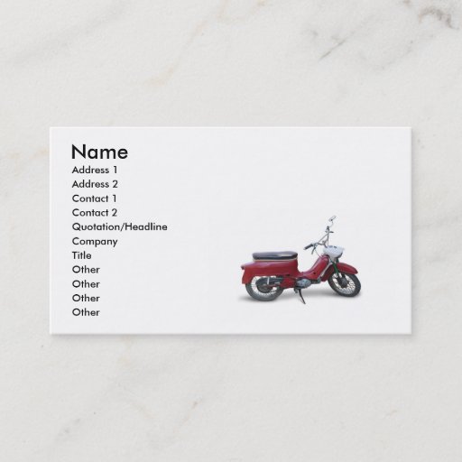 Customizable Red Scooter Business Card