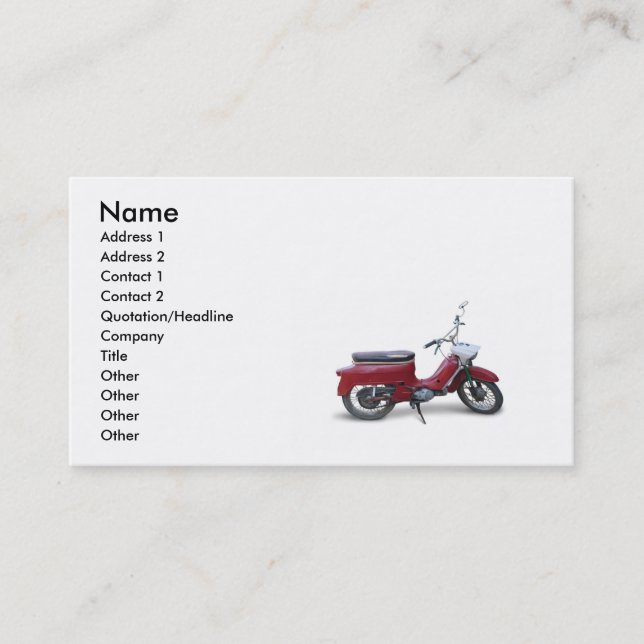 Red Scooter Business Card (Front)
