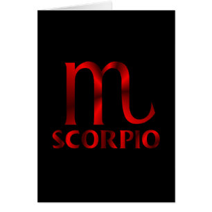 Red Scorpio Horoscope Symbol Cards