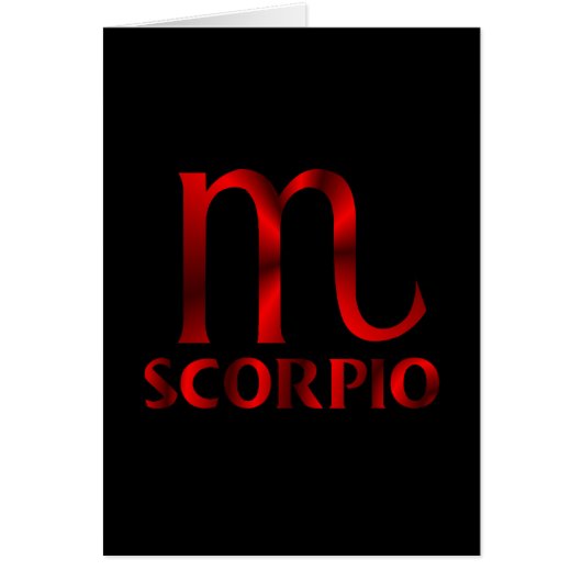 Red Scorpio Horoscope Symbol Cards (Front)