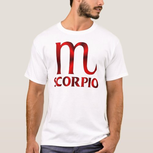 Red Scorpio Horoscope Symbol T_Shirt