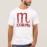 Red Scorpio Horoscope Symbol T-Shirt