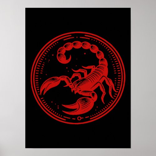 Red Scorpion Astrology Zodiac Sign Scorpio