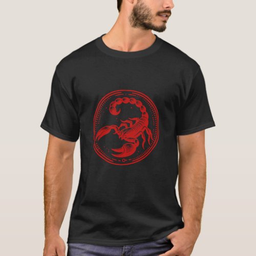 Red Scorpion Astrology Zodiac Sign Scorpio T_Shirt