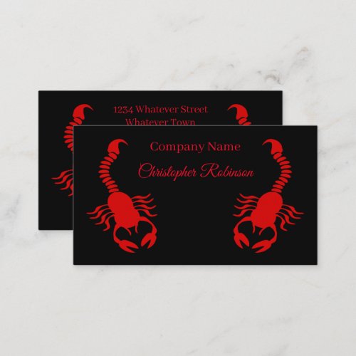 Red Scorpion Design Calling Card