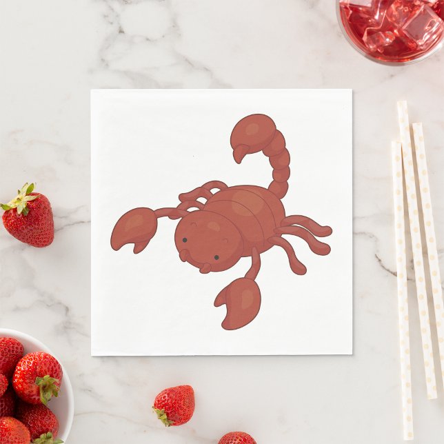 Red Scorpion Illustration Napkins (Creator Uploaded)