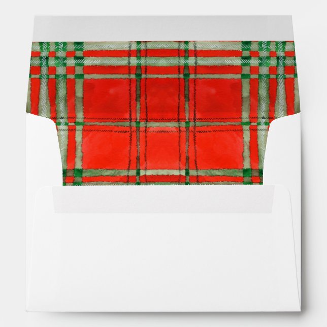 RED SCOTT TARTAN A7 Envelope (5x7 cards) (Back (Bottom))
