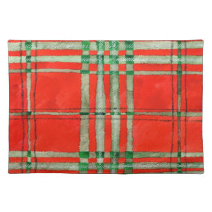 RED SCOTT TARTAN Cloth Placemat