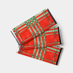RED SCOTT TARTAN HERSHEY BAR FAVORS