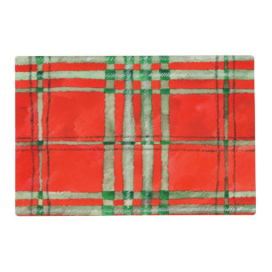 RED SCOTT TARTAN Laminated Placemat