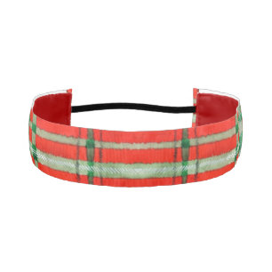 RED SCOTT TARTAN Non-Slip Headband