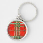 Brucle Genuine Tartan Leather Keychain