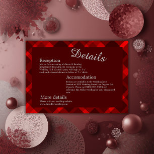 red scottish country wedding enclosure card