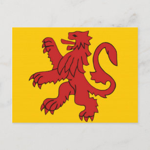 Red Scottish lion. Postcard