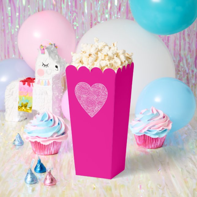 Red Scribbleprint Heart Favor Boxes (Party)