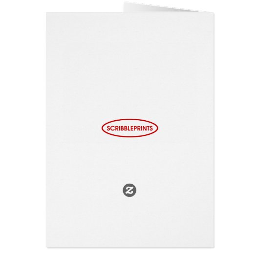 Red Scribbleprint Initial Cards (Back)