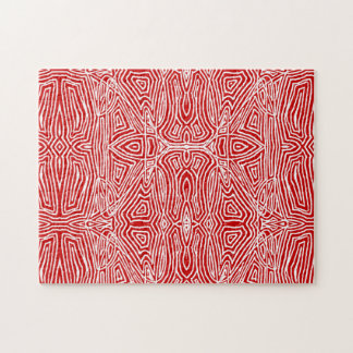 Red Scribbleprint Jigsaw Puzzle