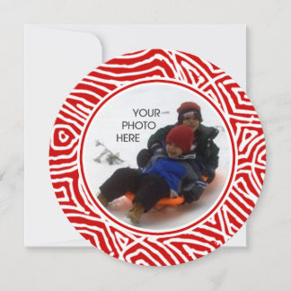 Red Scribbleprints Christmas Card