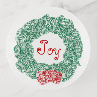 Red Scribbleprints Trinket Tray