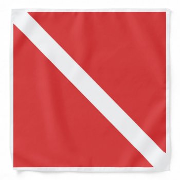 Red Scuba Flag Bandana - Diver´s Flas Symbol by myMegaStore at Zazzle