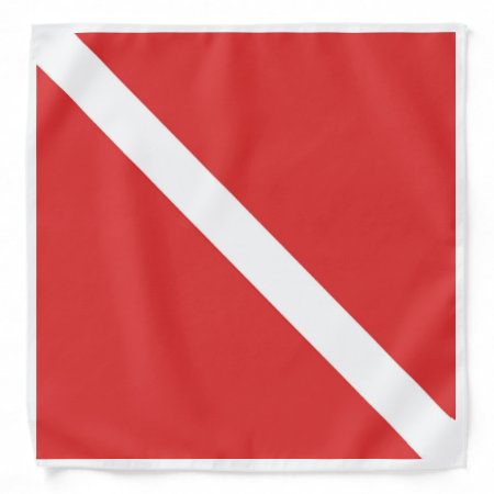 Red Scuba Flag Bandana - Diver´s Flas Symbol