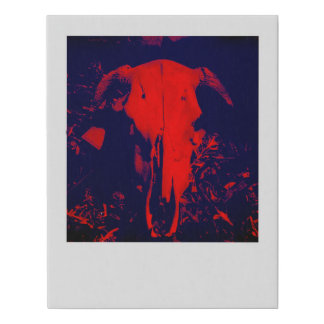 Red Scull Faux Canvas Print